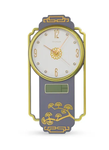 30cm Silent Modern Minimalist Battery-Operated Wall Clock Stylish Design with Durable Plastic Frame - Grey