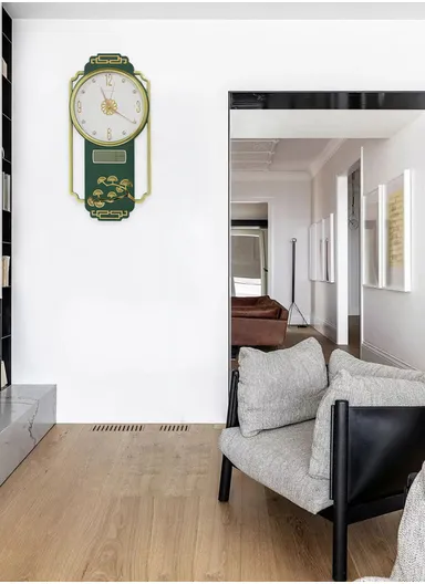 30cm Silent Modern Minimalist Battery-Operated Wall Clock Stylish Design with Durable Plastic Frame - Green