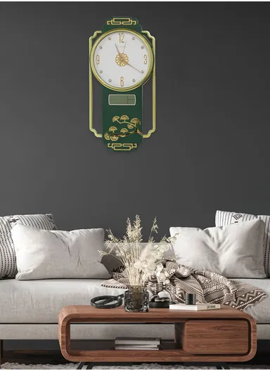 30cm Silent Modern Minimalist Battery-Operated Wall Clock Stylish Design with Durable Plastic Frame - Green