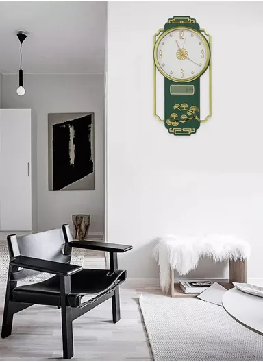 30cm Silent Modern Minimalist Battery-Operated Wall Clock Stylish Design with Durable Plastic Frame - Green