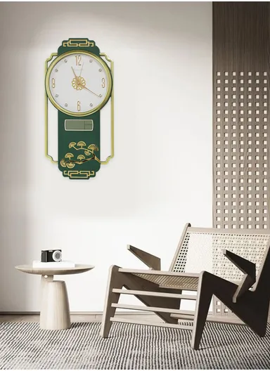 30cm Silent Modern Minimalist Battery-Operated Wall Clock Stylish Design with Durable Plastic Frame - Green