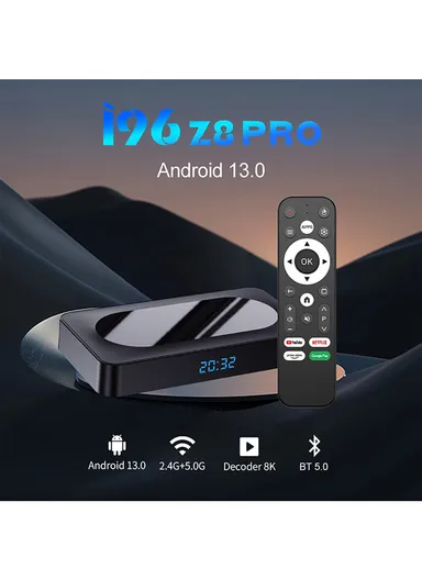 Android 13 Smart TV Box 4GB+32GB Network Set Top Box with Dual WiFi, Voice Control, 4K Media Player &amp; Infrared Remote Controller I96 Z8 Pro