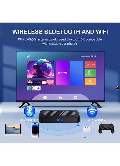 Android 13 Smart TV Box 4GB+32GB Network Set Top Box with Dual WiFi, Voice Control, 4K Media Player &amp; Infrared Remote Controller I96 Z8 Pro