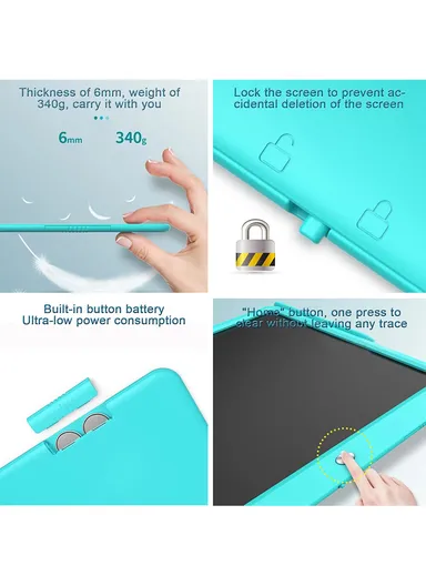 12" LCD Writing Tablet For Kids Reusable Doodle Board With Pressure-Sensitive Technology TP1205