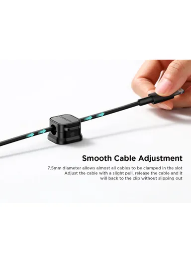 6 Pcs Magnetic Cable Organizer Strong Adhesive, Space-Saving Design, Multipurpose Use JR-ZS368  - White