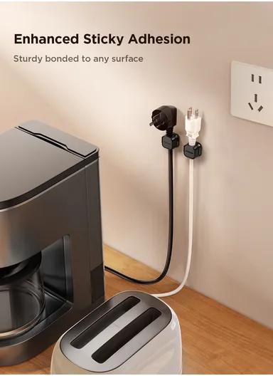 6 Pcs Magnetic Cable Organizer Strong Adhesive, Space-Saving Design, Multipurpose Use JR-ZS368  - White