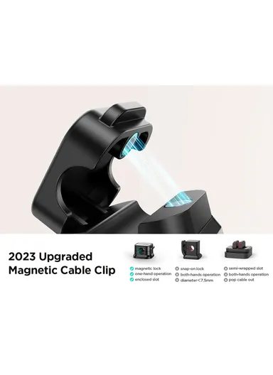 6 Pcs Magnetic Cable Organizer Strong Adhesive, Space-Saving Design, Multipurpose Use JR-ZS368  - White