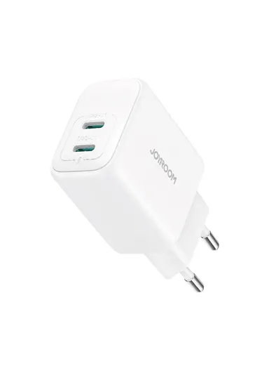 20W Dual-Port Fast Charger Superfast Charging for Samsung &amp; iPhones with 6-Point Safety Protection JR-TCF12 - White