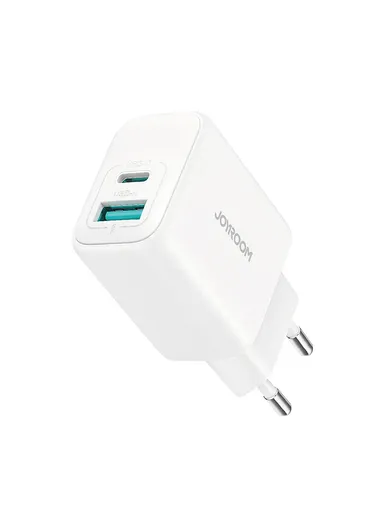 20W Dual-Port (A+C) Fast Charger Universal Compatibility with PD &amp; QC3.0 Support JR-TCF21 - White