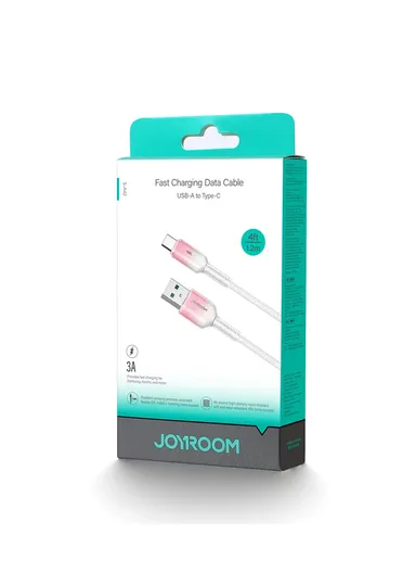 1.2m 60W 3A Fast Charging Data Cable (USB-A to Type-C) S-A42 - Black