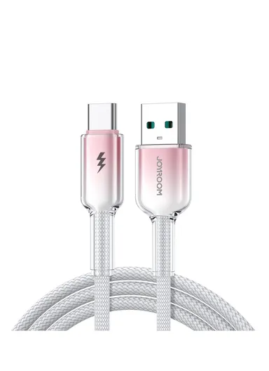 1.2m 60W Crystal-Clear Series 3A Fast Charging Data Cable (USB-A to Type-C) S-A42 - White