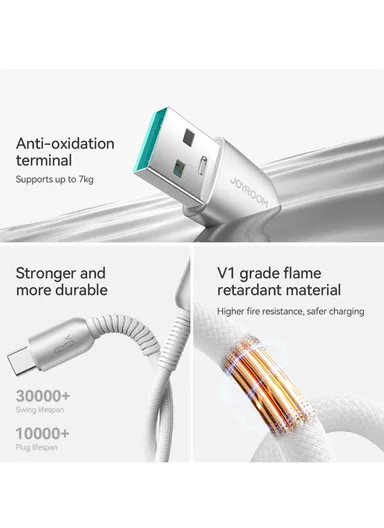 1.2m 60W Cutting-Edge Series Fast Charging Data Cable USB-A to Lightning S-A51 - Light Gray