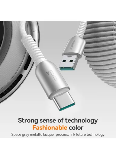 1.2m 60W Cutting-Edge Series Fast Charging Data Cable USB-A to Lightning S-A51 - Light Gray