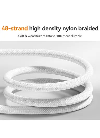 1.2m 60W Cutting-Edge Series Fast Charging Data Cable USB-A to Lightning S-A51 - Light Gray