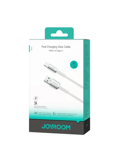 1.2m 60W Cutting-Edge Series Fast Charging Data Cable USB-A to Lightning S-A51 - Light Gray