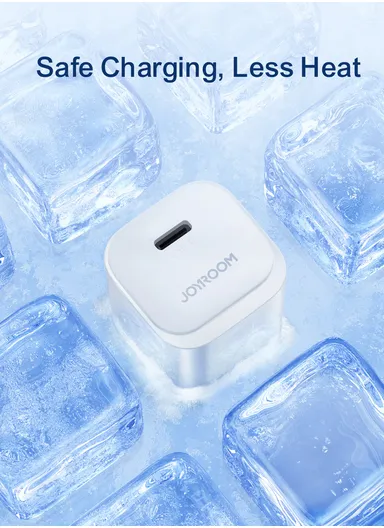 20W Mini Charger with C to C Cable Compact &amp; Fast Charging with PD3.0, QC3.0 Support JR-TCF02 - White