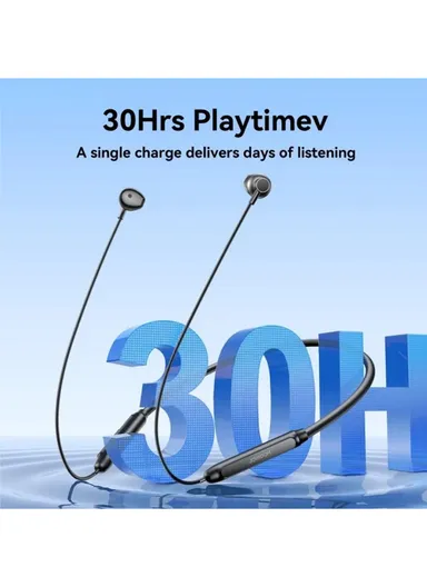 Neckband Headphones 30H Playtime, AI Calls, Dual Connection &amp; Magnetic Design  JR-D8 - Creamy White
