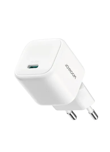 20W Type-C Mini Fast Charger Compact PD &amp; QC3.0 Charger for Samsung &amp; iPhone with 6-Point Safety Protection  JR-TCG08 - White