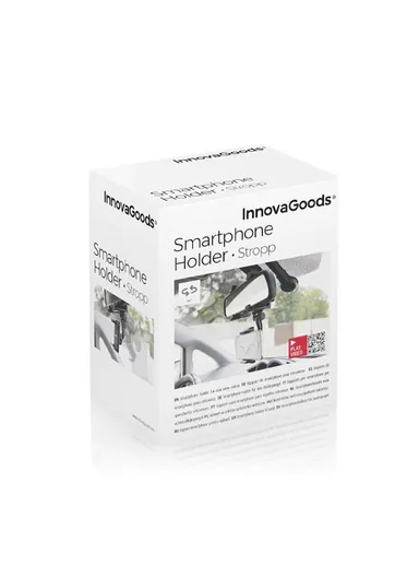 Smartphone Holder for Rearview Mirror Stropp InnovaGoods (L12 x W7.8 x H17)cm - Black