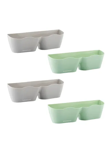 4-pcs Adhesive Shoe Holders Space-Saving, Wall-Mounted &amp; Easy to Install V0103374