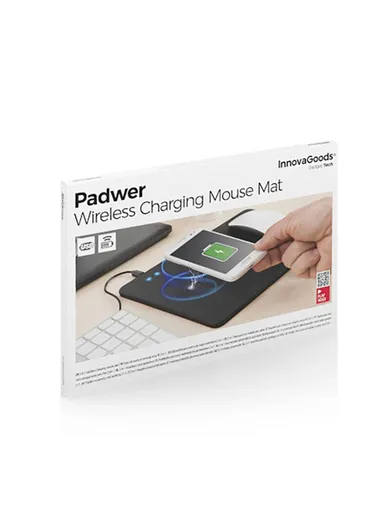 InnovaGoods 2-In-1 Mouse Mat With Wireless Charging Padwer, V0103216 - (L27 x W19 x D0,7)cm