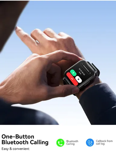 JR-FT3S 340mAh 1.96” HD Display Fit-life Series Smart Watch Answer / Make Call -  Titanium