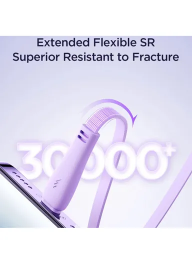 3.5A 1m 3-in-1 Mini Retractable Charging Cable S-A40 - Purple