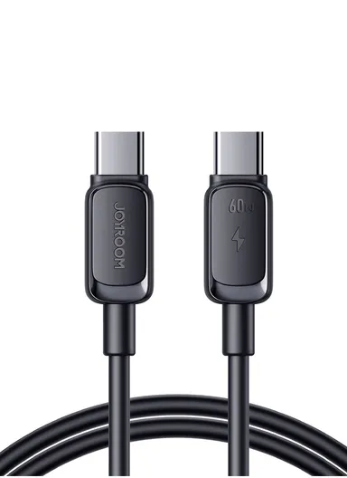 1.2m 60W Multi-Color Series Fast Charging Data Cable (Type-C to Type-C) S-A14 - Black