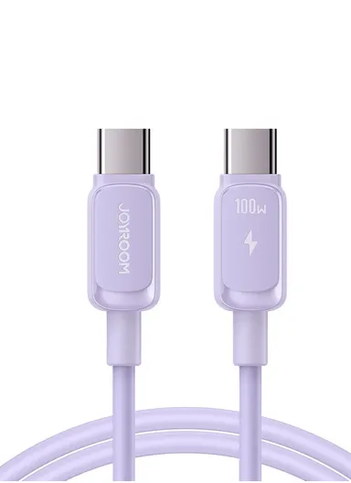1.2m 60W Multi-Color Series Fast Charging Data Cable (Type-C to Type-C) S-A14 - Purple