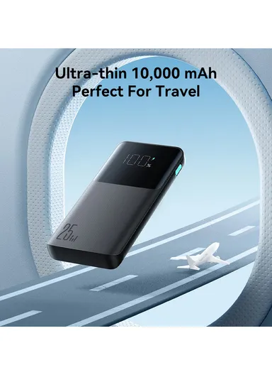 10000mAh 25W Digital Display Fast Charging Power Bank JR-PBF20 - Black