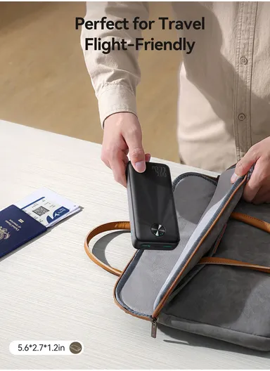 20000mAh 22.5W Power Bank with Fast Charging &amp; Multi-Port Capability JR-PBF16 - Black