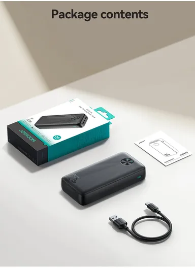 20000mAh 22.5W Power Bank with Fast Charging &amp; Multi-Port Capability JR-PBF16 - Black