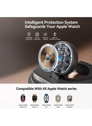 Foldable Wireless Watch Charger JR-W12 - Black