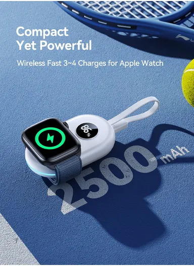 2500mAh Portable Wireless Watch Charger JR-W09 - Black