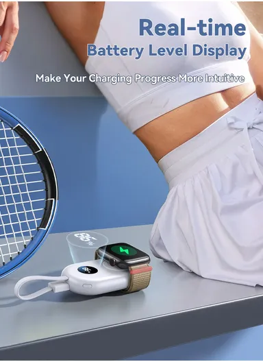 2500mAh Portable Wireless Watch Charger JR-W09 - Black