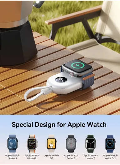 2500mAh Portable Wireless Watch Charger JR-W09 - Black