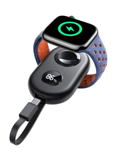 2500mAh Portable Wireless Watch Charger JR-W09 - Black