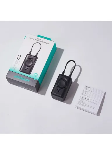 5000mAh Portable Wireless Watch Charger Power Bank 3W JR-W13 - Black