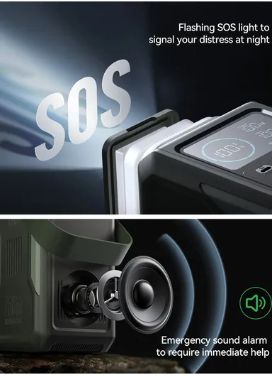 75000mAh 100W Super Large Capacity Power Bank With Retractable Light JR-PBF10 - Olive Green