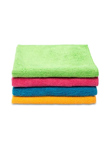 Vileda Microfibre Pack of 4 Dish Cloths (L9 x W6.3 x D0.5)cm