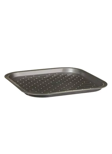 (L35 x W35 x D2)cm Betty Crocker Non-Stick Chip Tray Kitchen Tray Metal Cook Oven Crisper Crisping