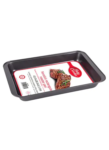 (L42.5 x W28.5 x D5.2)cm Betty Crocker Rectangular Roaster - Dark Grey
