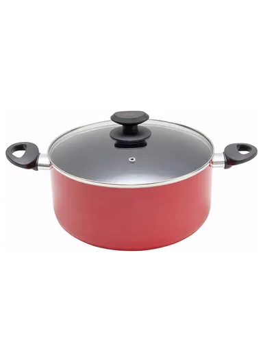(L30 x W30 x H15)cm Non-Stick Casserole w/Lid Betty Crocker BC2037 - Red