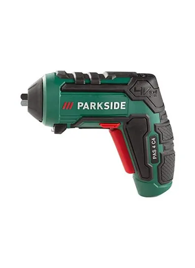 Parkside Cordless Screwdriver PAS 4 C4 Cordless Drill With 30 Bits, USB Charger - (L13.8 x W4.3 x H11.4)cm