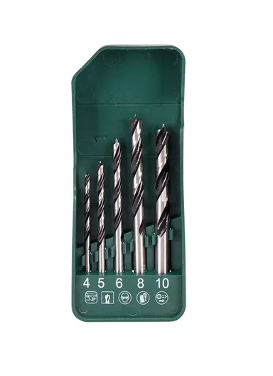 5 Pcs Accessories Metal Drill Bits Set - (L17 x W11 x D3.5)cm