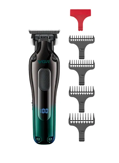 Professional Rechargeable Cord/Cordless Titanium-Coated Blades Hair Clipper With LED Display V-998