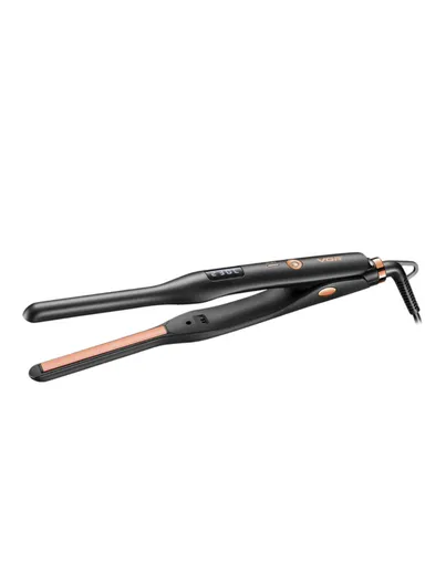 50W Professional 9mm Ceramic-Coated Plate Electric Hair Straightener With 3D Floating Plates, 230C° Max Heat &amp; LED Display V-523 - Black