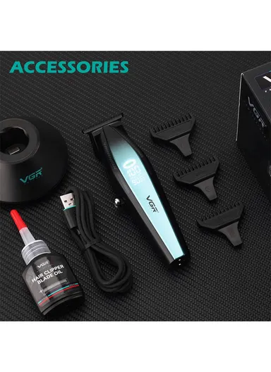 Professional Rechargeable Cordless Ceramic Blades Hair Clipper With LED Display V-992