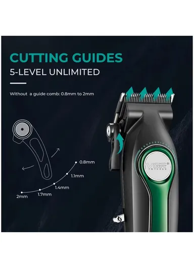 Professional Rechargeable Cordless Stainless Steel Blades Hair Clipper With LED Display V-010