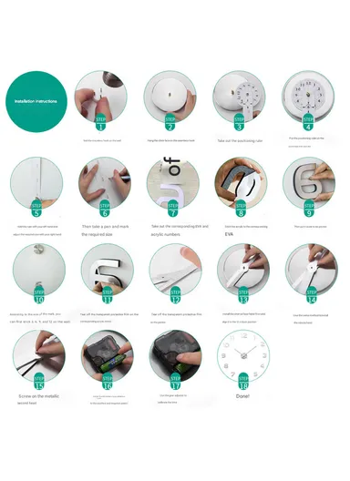 60cm DIY 3D Frameless Wall Clock Modern, Silent &amp; Stylish Home Decor - Gold